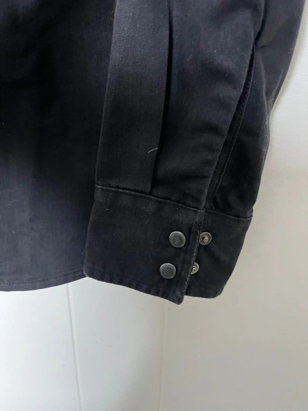 Levi's Black Men's Western Shirt Black Pearl Snap Size M